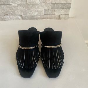 Proenza Schouler Leather Fringe Banded Mule!